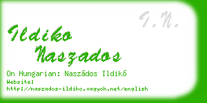 ildiko naszados business card